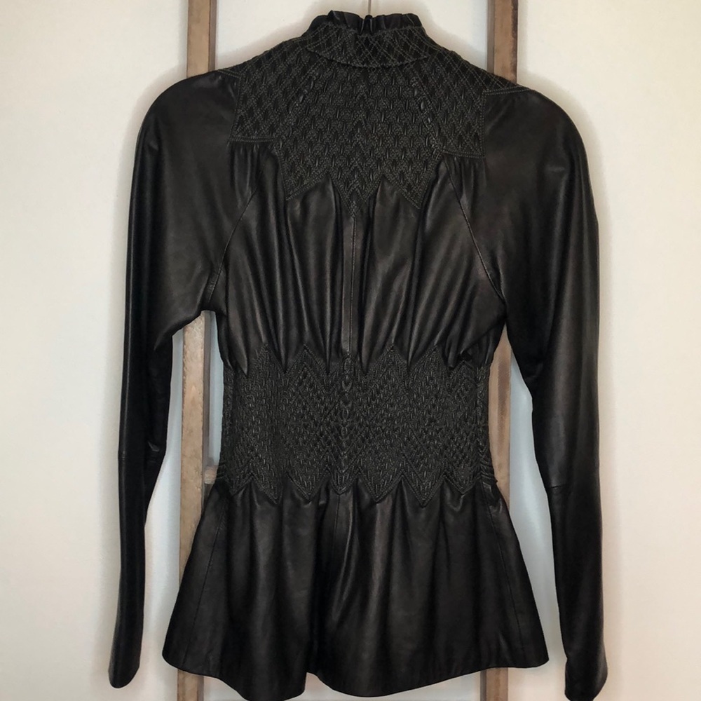 [Malandrino] Leather Fitted Jacket - image 4